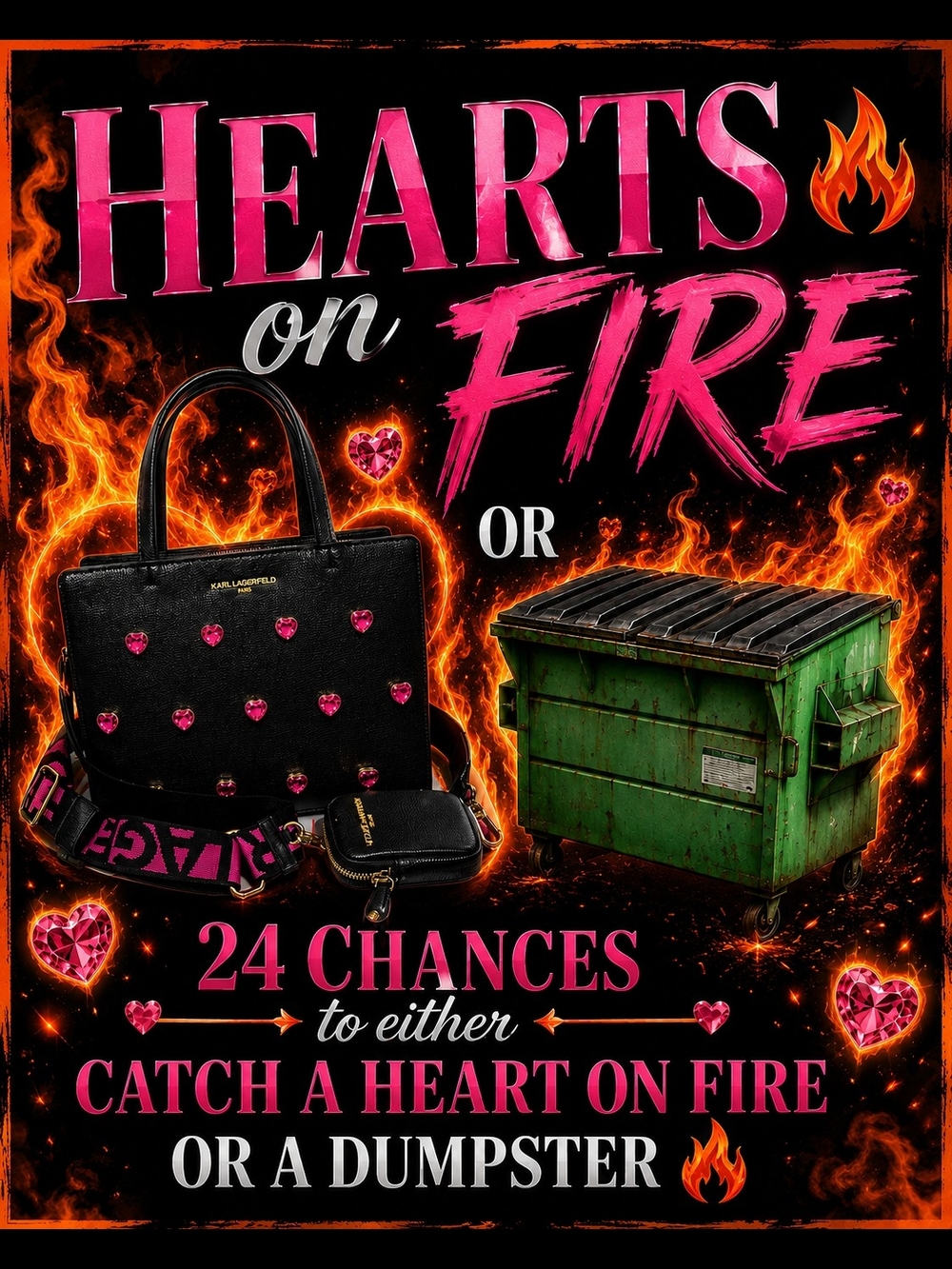 Mystery Hearts On Fire Or Dumpster Fire - Picture 1 of 3